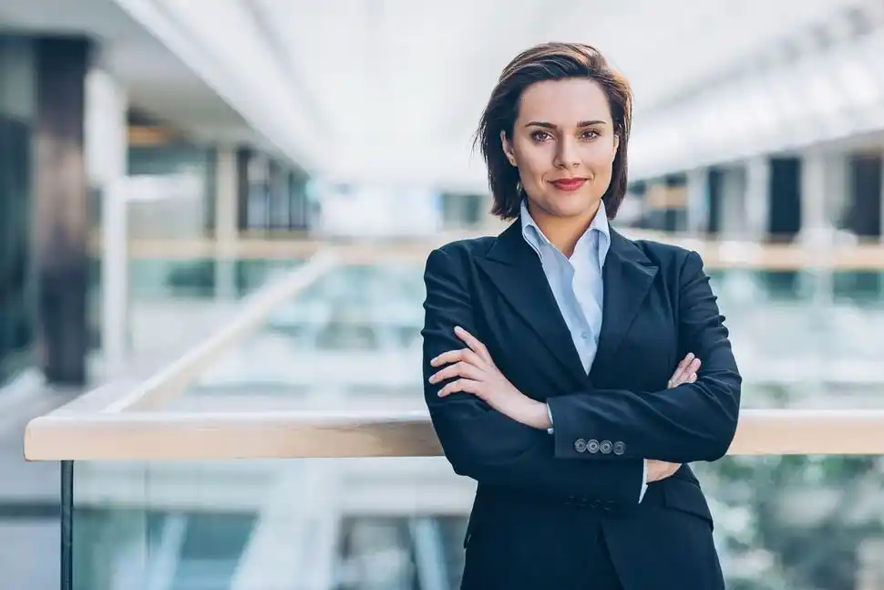 Professional woman in business attire